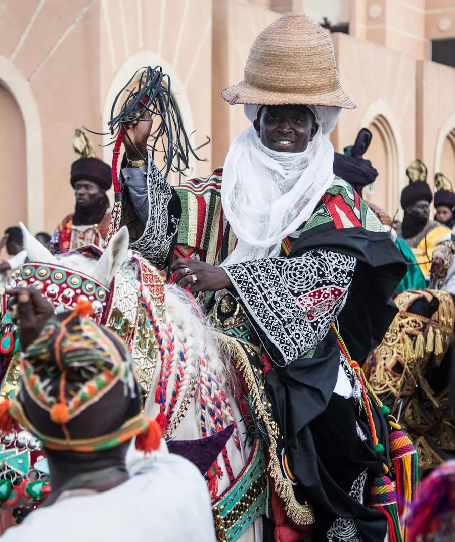 Horsemen in traditional dress at a Durbar festival